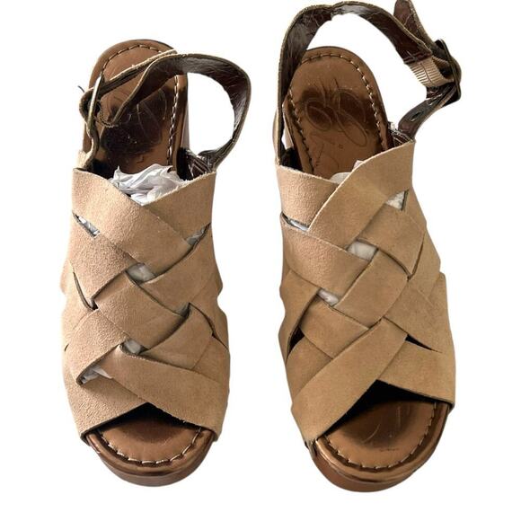 Ciao Bella Women's Haute Braided Slingback Suede Sandal Cream Size 7 - Picture 2 of 9